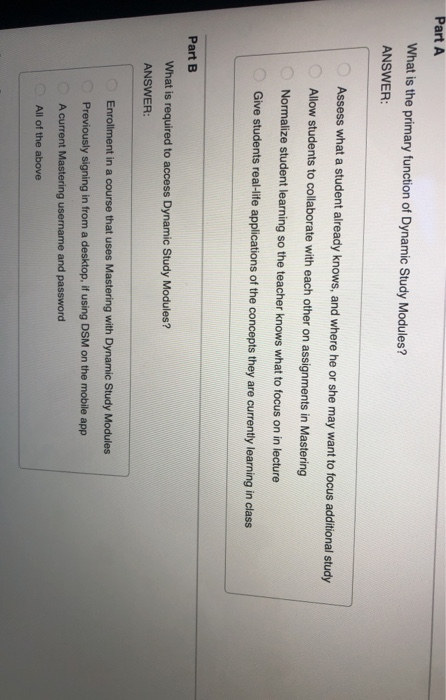 part-a-what-is-the-primary-function-of-dynamic-study-chegg