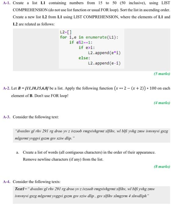 Solved solve just A6 - A10 by pythonplease Solve it in the | Chegg.com