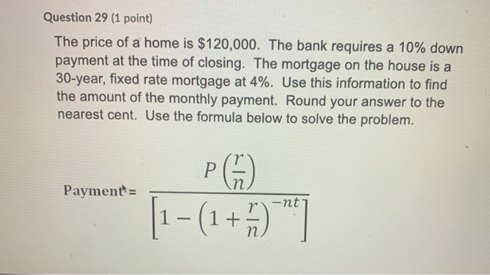 How much downpayment for a 120 store 000 house