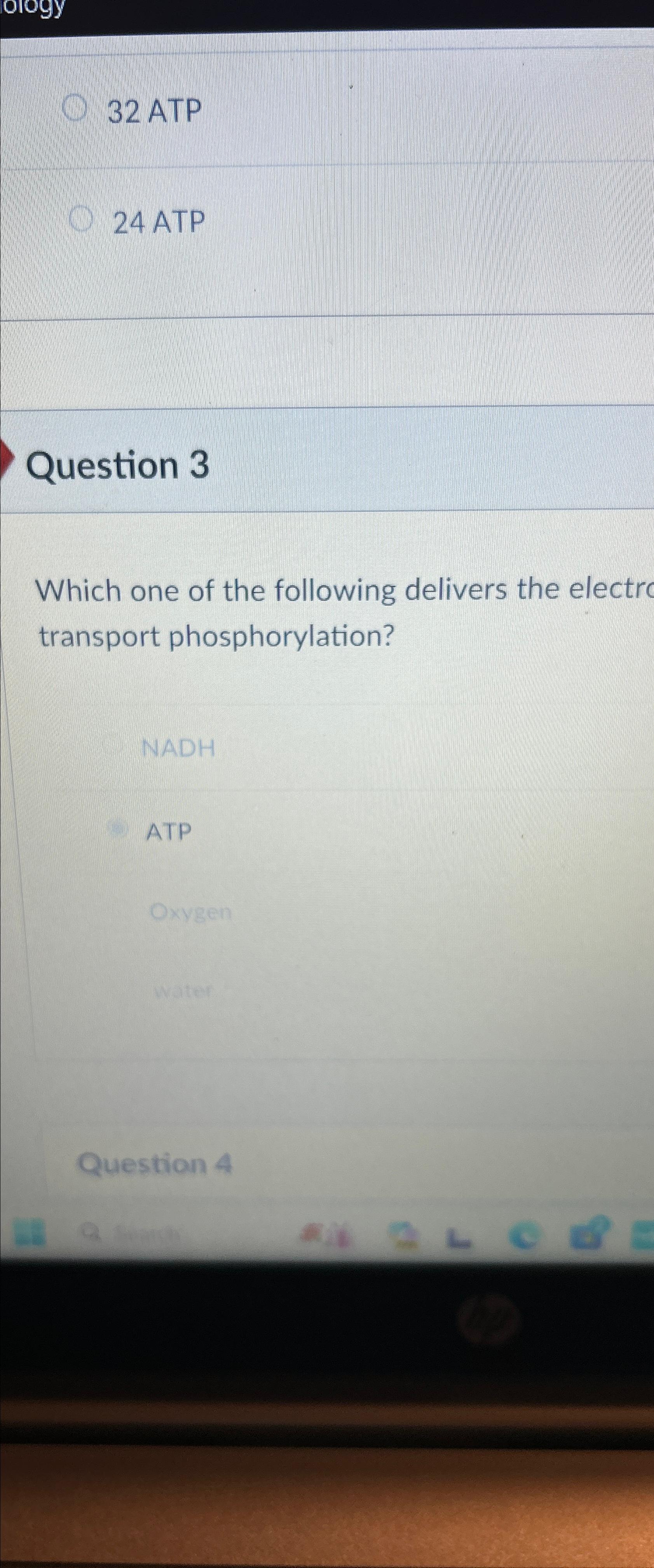 Solved 32 ﻿ATP24 ﻿ATPQuestion 3Which one of the following | Chegg.com