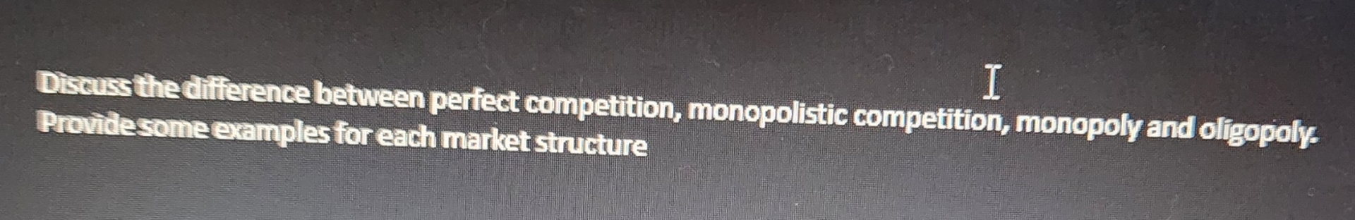 Solved Discuss the difference between perfect competition, | Chegg.com