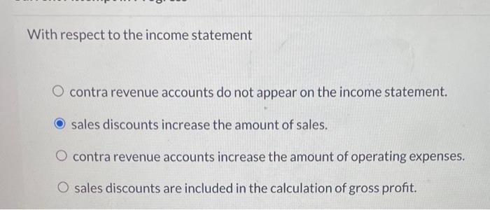Solved With respect to the income statement contra revenue | Chegg.com