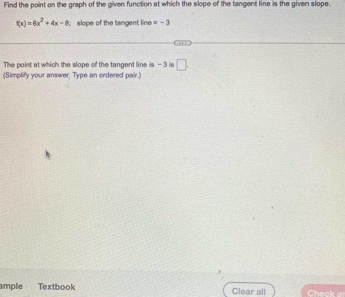 Solved Find the point on the graph of the given function at | Chegg.com