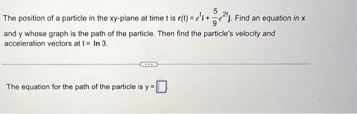 Solved The position of a particle in the xy-plane at time t | Chegg.com