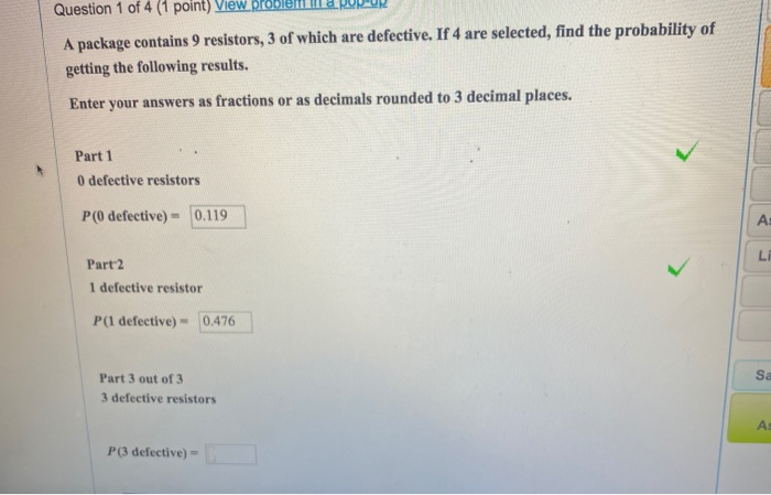 Question 1 Of 4 1 Point View Proble A Package Chegg 