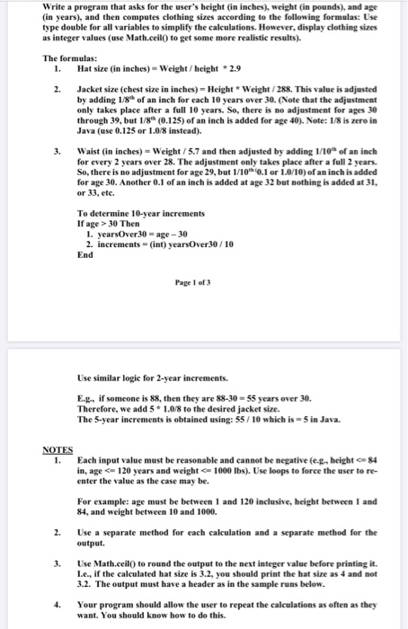 Solved Write A Program That Asks For The User S Height Ga