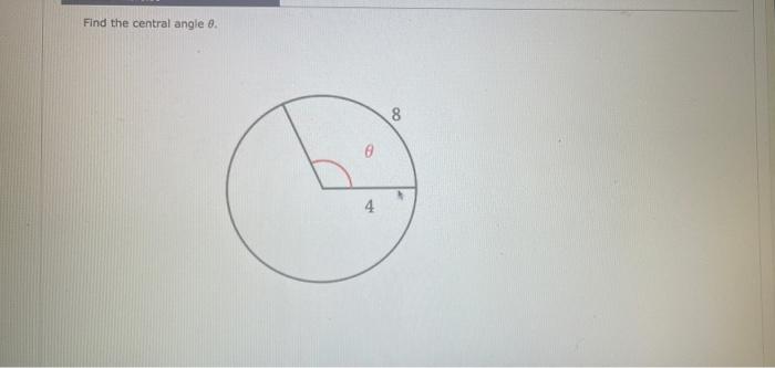 Solved Find the central angle θ. | Chegg.com