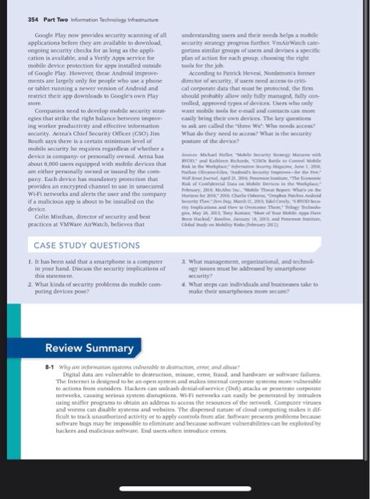 Solved Chapter 8 Securing Information Systems 353 | Chegg.com