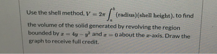 Solved Use the washer method, V = 1 /* (R? – v2), to find | Chegg.com