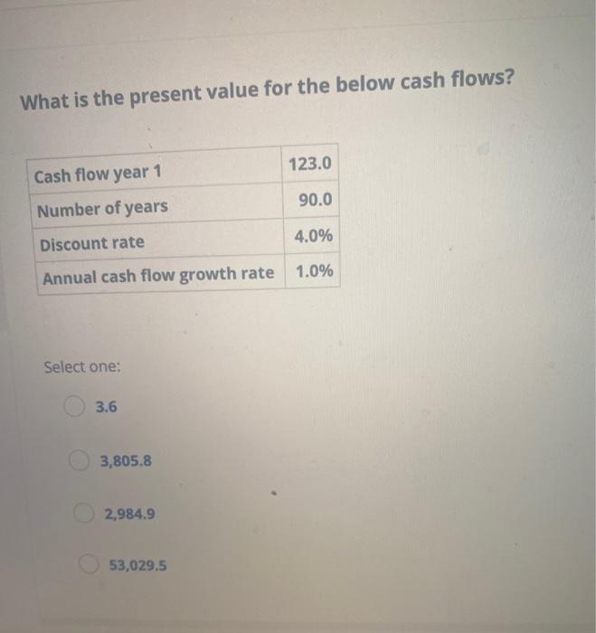 What Is The Present Value For The Below Cash Flows ...
