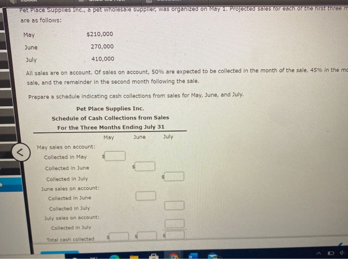 Solved Pet Place supplies Inc., a pet Wholesale supplier,