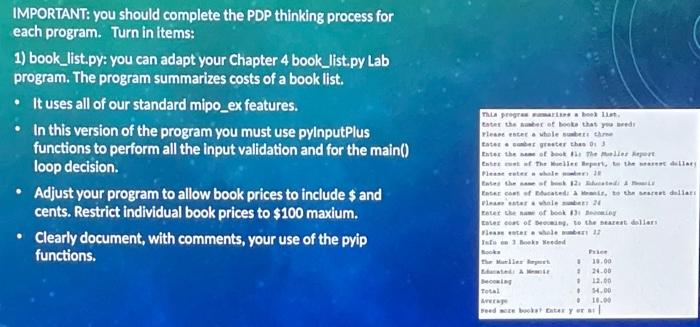 Solved IMPORTANT: you should complete the PDP thinking | Chegg.com