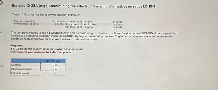 Solved Exercise 10-25A (Algo) Determining the effects of | Chegg.com