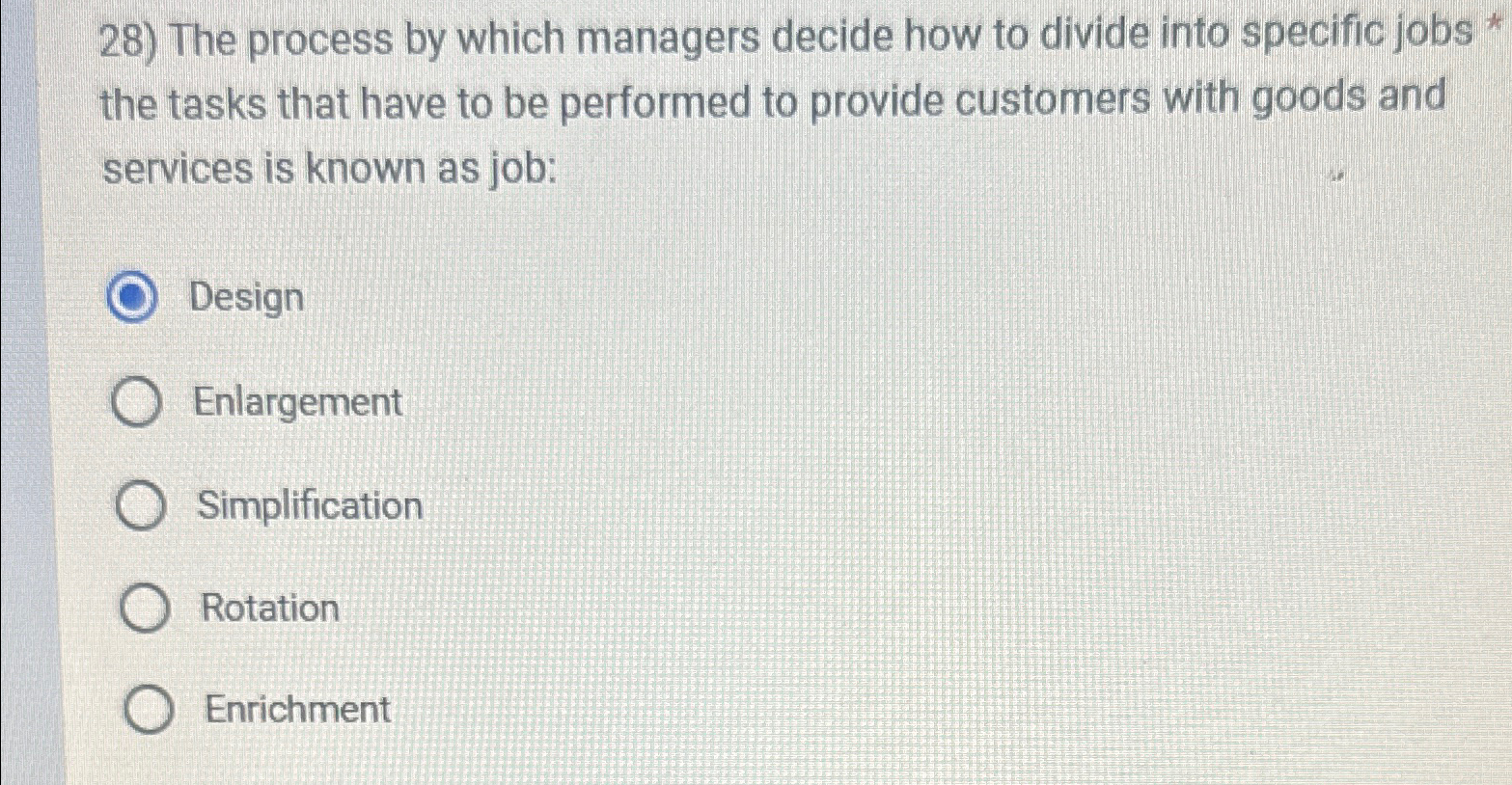 Solved The process by which managers decide how to divide | Chegg.com