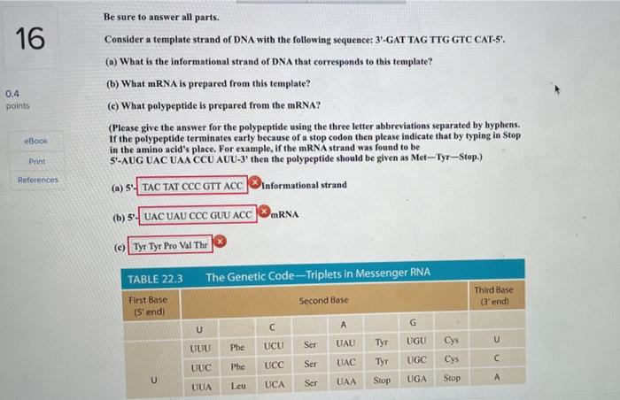 Solved Be Sure To Answer All Parts Consider A Template Chegg Com