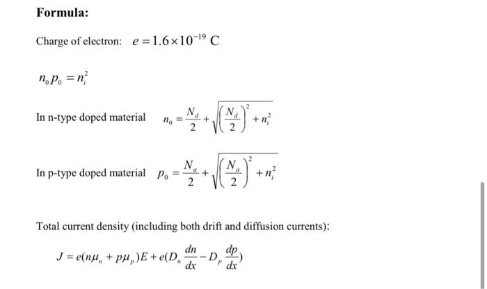 Solved The Electron Concentration In A Semiconductor Is G Chegg Com