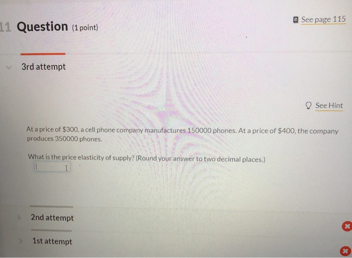 Solved @ See page 115 11 Question (1 point) 3rd attempt See | Chegg.com