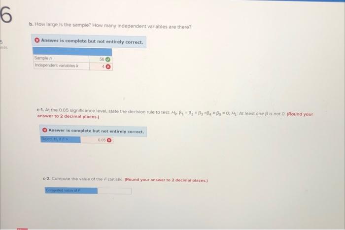 Solved The following regression output was obtained from a | Chegg.com
