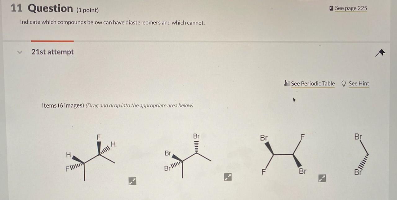 Solved 11 Question (1 point) e See page 225 Indicate which | Chegg.com