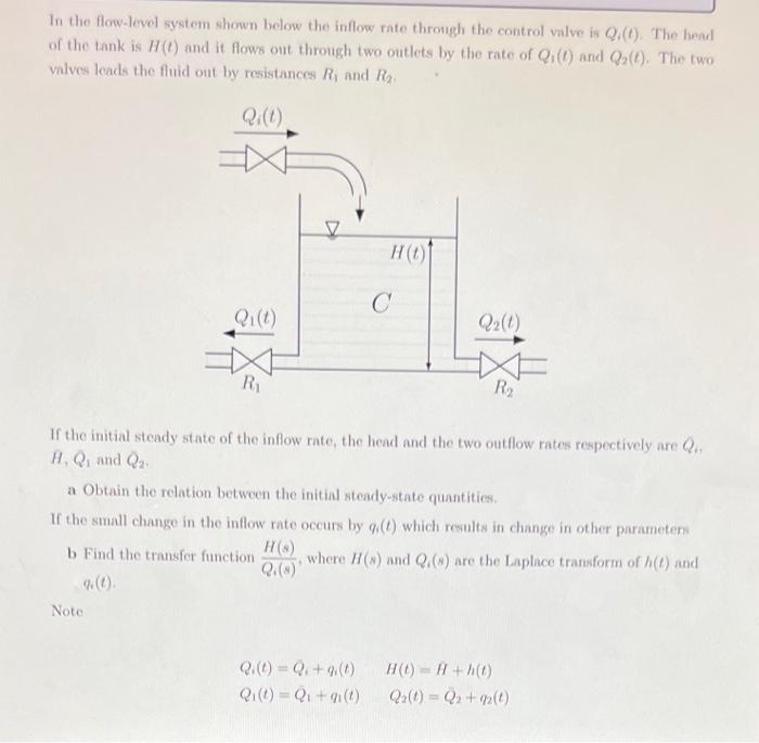 Solved In the flow-level system shown below the inflow rate | Chegg.com