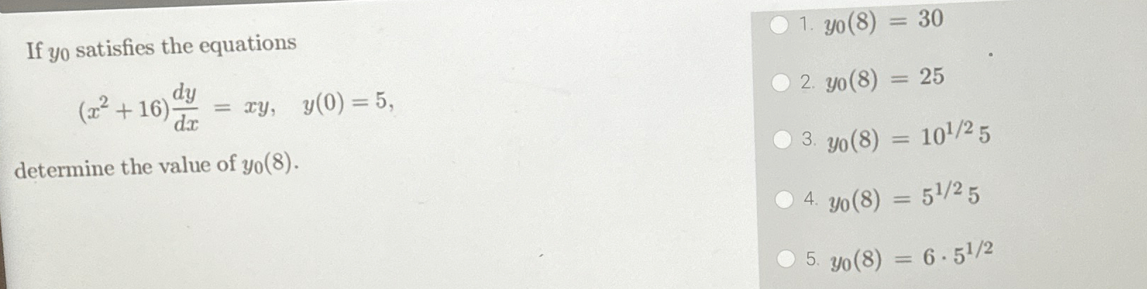 Solved If y0 ﻿satisfies the | Chegg.com