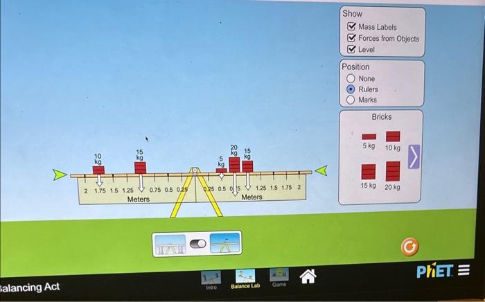 Solved using the phet lab image i provided below find the | Chegg.com