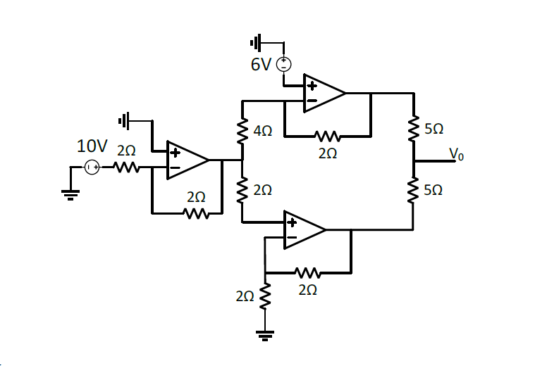 [Solved]: Calculate V0 in the circuit using nodal analysis