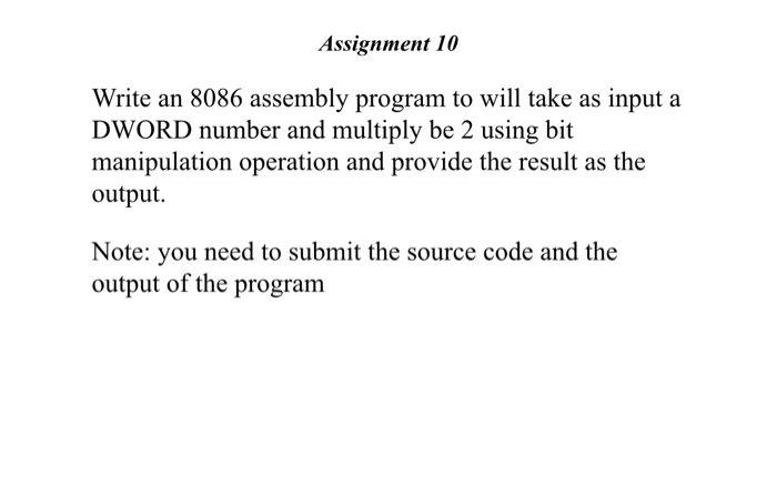 8086 assignment questions