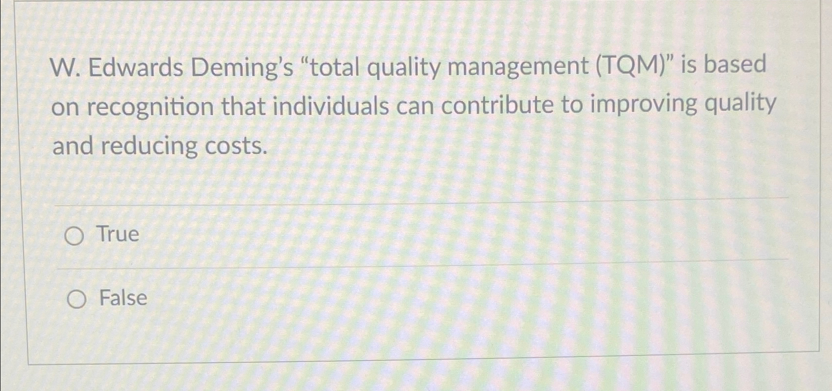 Solved W. ﻿Edwards Deming's 