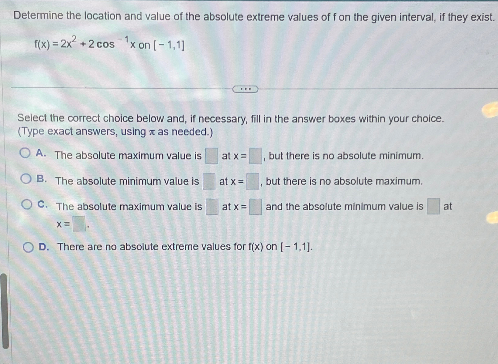 Solved Determine the location and value of the absolute | Chegg.com
