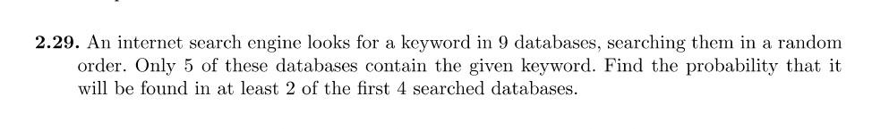 Solved 2.29. An internet search engine looks for a keyword | Chegg.com