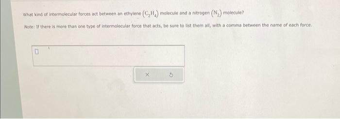 Solved What kind of intermolecular forces act between an Chegg