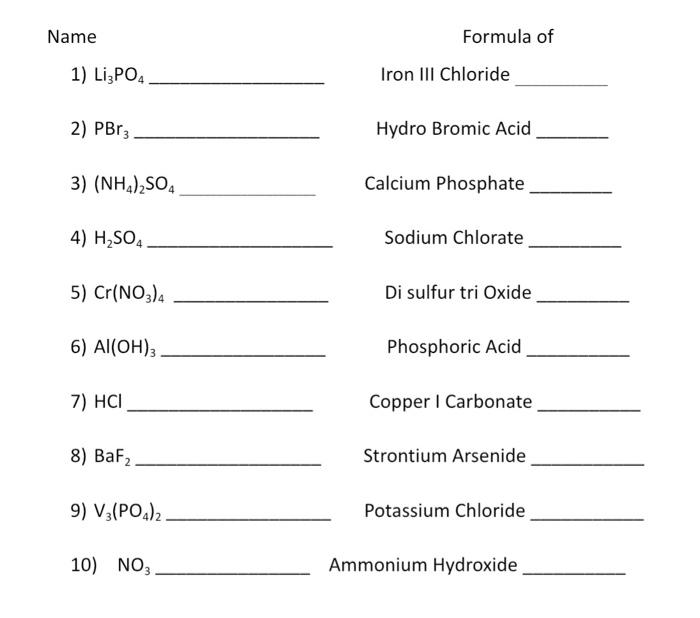 Solved Name Formula of 1) Li3PO4 2) PBr3 3) (NH4)2SO4 4) | Chegg.com