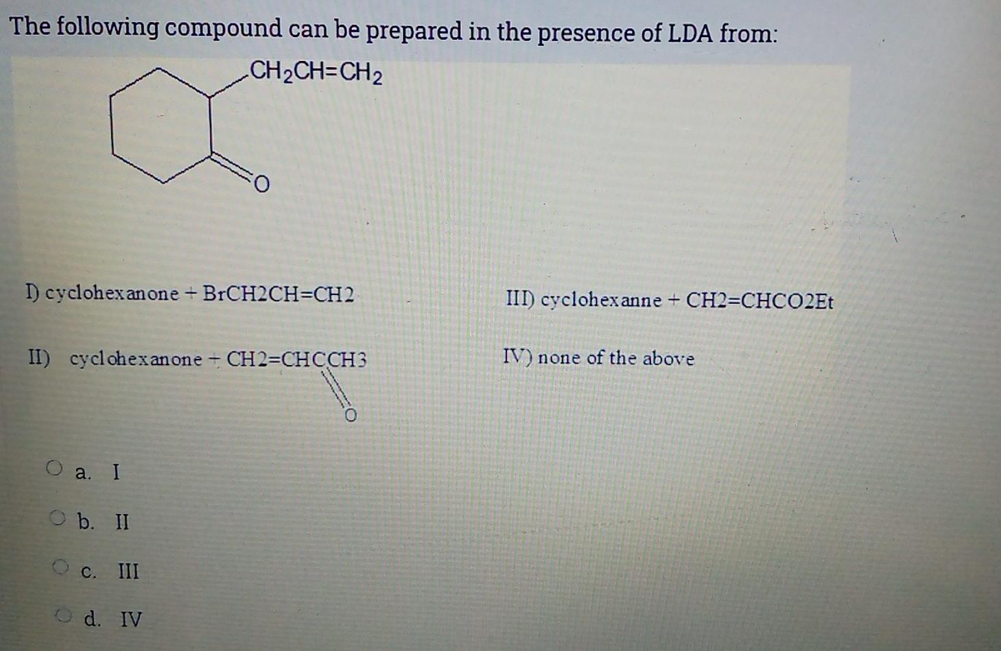 Solved The following compound can be prepared in the | Chegg.com