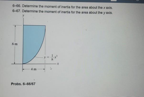 Solved 6-66. Determine The Moment Of Inertia For The Area | Chegg.com