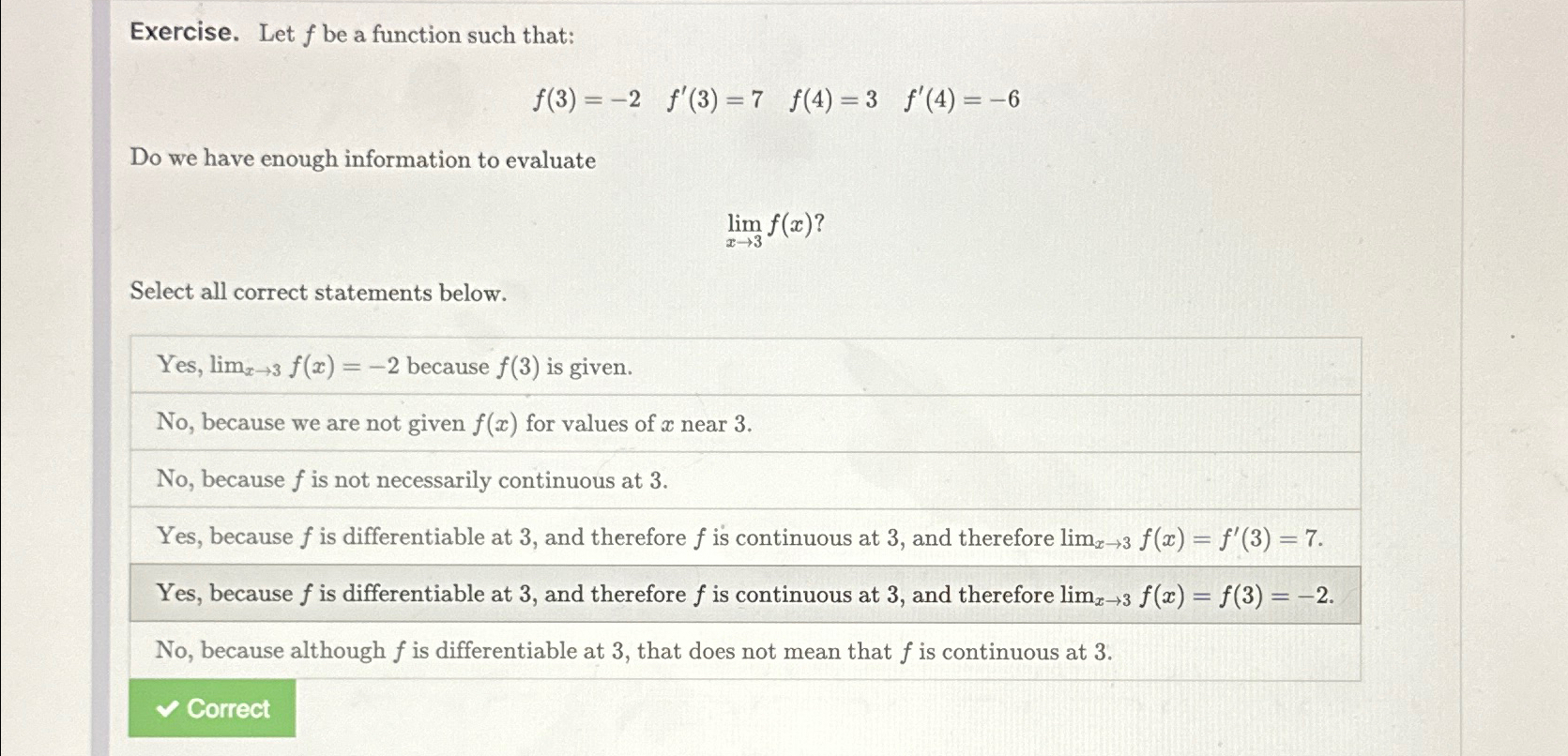 Solved Exercise. Let F ﻿be A Function Such | Chegg.com