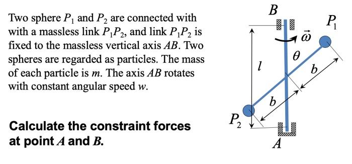 Solved B P, Two sphere P, and P2 are connected with with a | Chegg.com