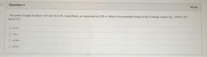 Solved Two-point charges of values +3.4 and +6.6 mC, | Chegg.com