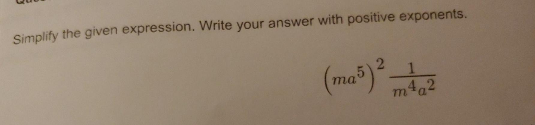 Solved Simplify the given expression. Write your answer with | Chegg.com