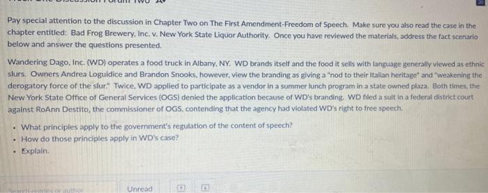 Pay special attention to the discussion in Chapter | Chegg.com