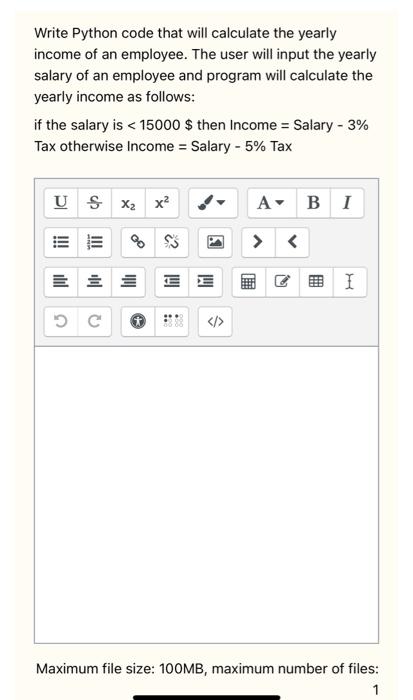 Solved Write Python code that will calculate the yearly | Chegg.com