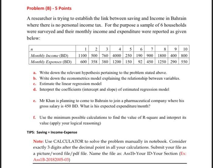 Solved Problem (B) - 5 Points A Researcher Is Trying To | Chegg.com