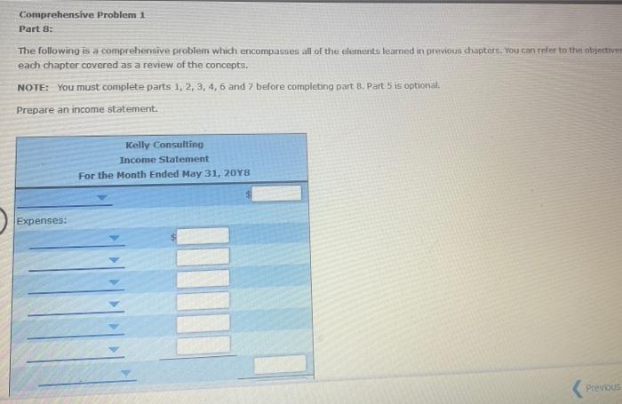 Comprehensive Problem 1 Part 10: The Following Is A | Chegg.com