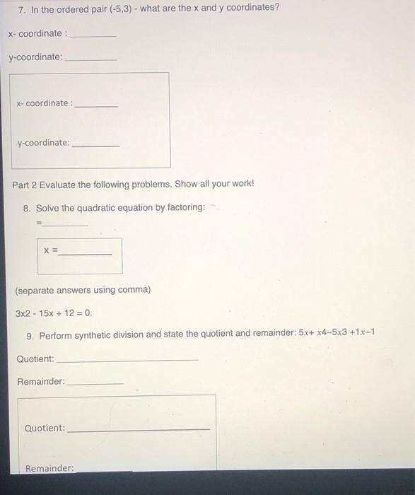 Solved Part 1 Write Formulas And Or Definitions For The 