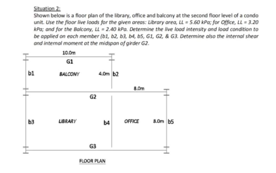 Solved Situation 2: Shown below is a floor plan of the | Chegg.com