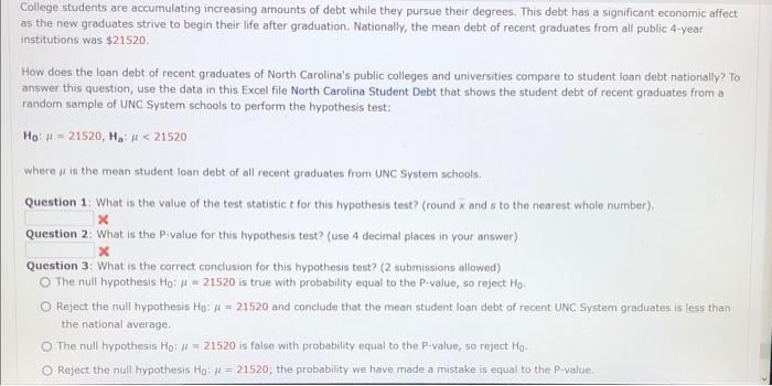 Solved College students are accumulating increasing amounts | Chegg.com