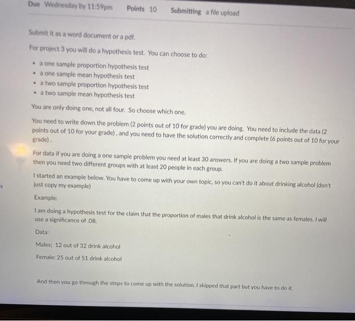 Solved Due Wednesday by 11:59pm Points 10 Submitting a file | Chegg.com