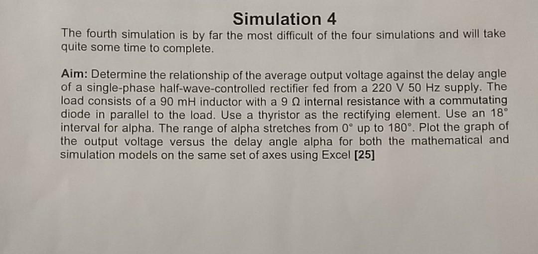 Solved Simulation 4 The fourth simulation is by far the most | Chegg.com