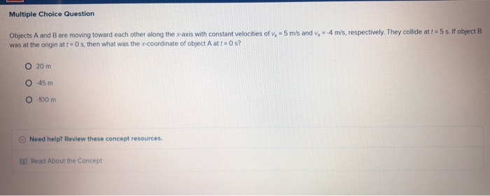 Solved Multiple Choice Question Objects A And B Are Moving | Chegg.com