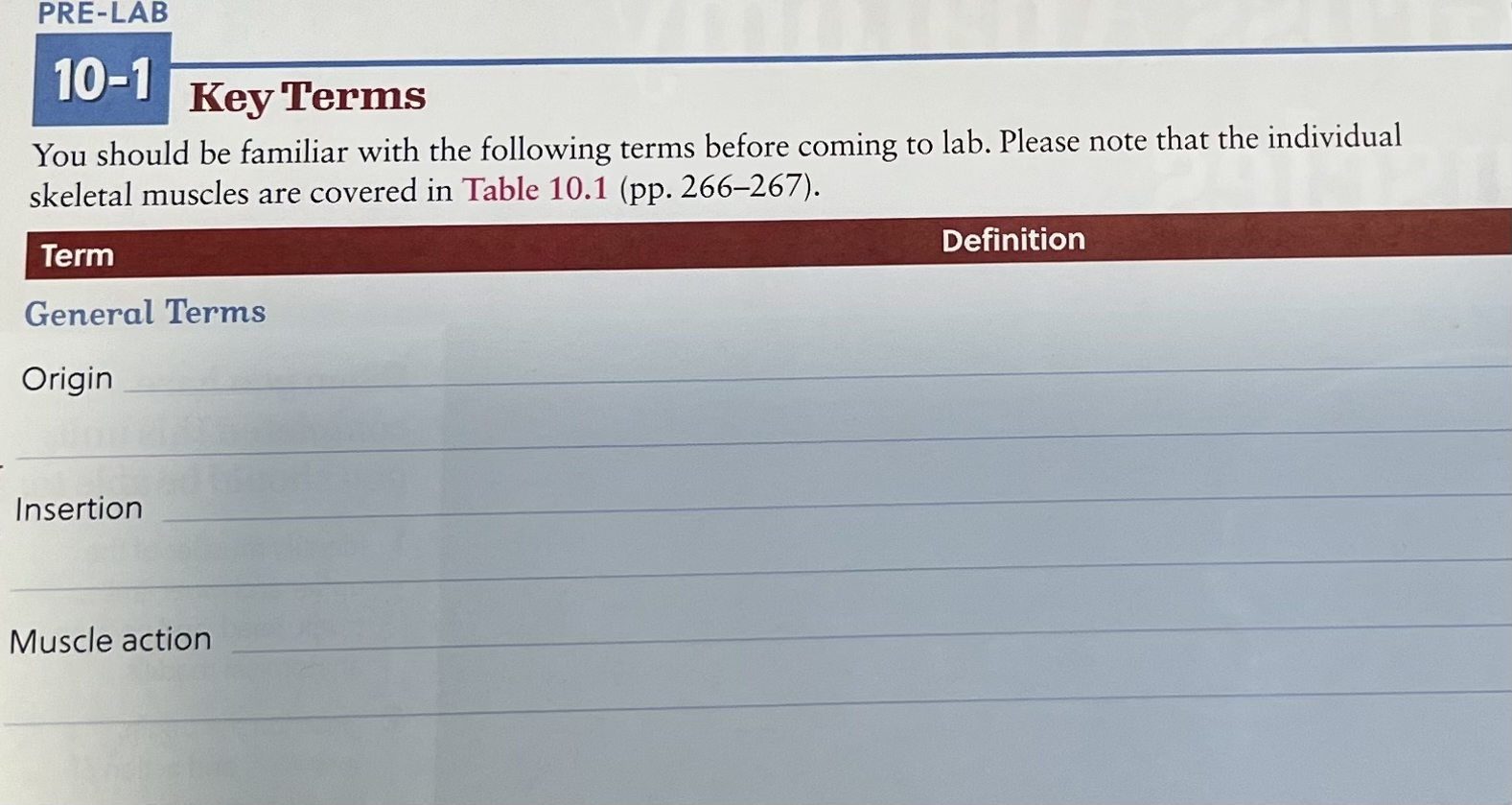 Solved PRE-LAB10-1Key TermsYou should be familiar with the | Chegg.com